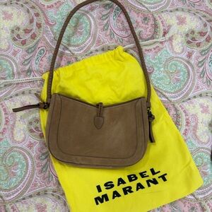 Brand new with tags Isabelle Marant Vigo suede camel shoulder bag.